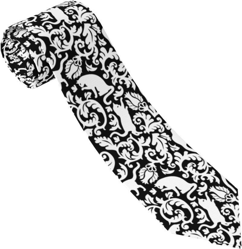 Yilad Tie for Men and Boy Novelty Fun Full Print Men's Necktie Skinny Fashion Narrow Wide - Image 1